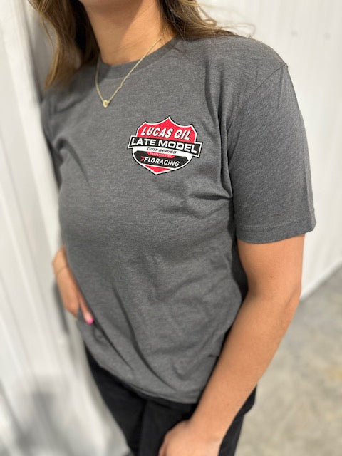 LUCAS OIL - Grey Logo Tee