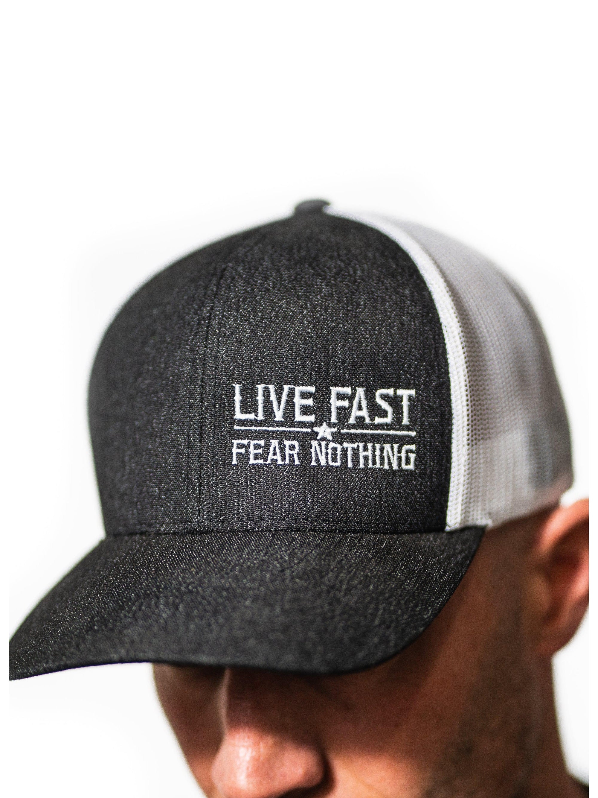 Live Fast Fear Nothing Black Heather / White Snapback