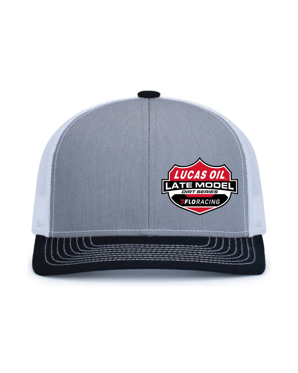 LUCAS OIL - Logo Pacific Trucker Hat - Heather Grey / White / Black