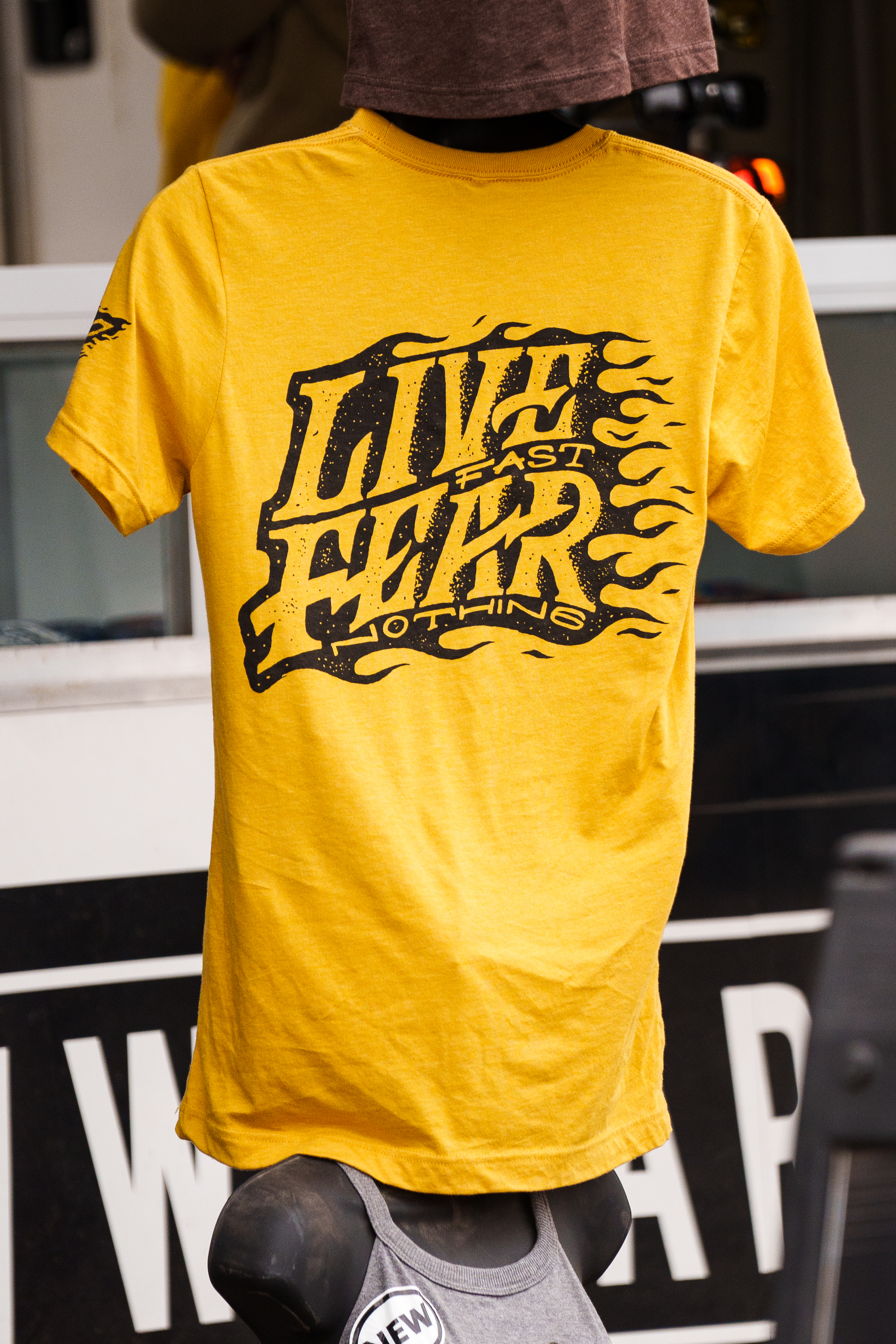 Live Fast Fear Nothing Flame Tee