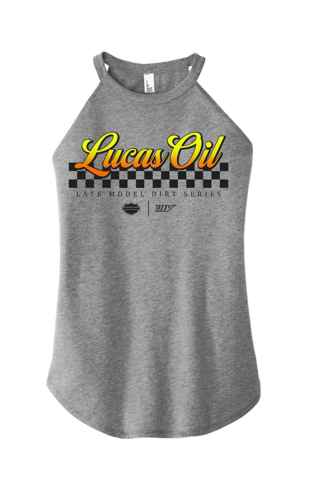 LUCAS OIL - Checkered Ladies Racerback Tank