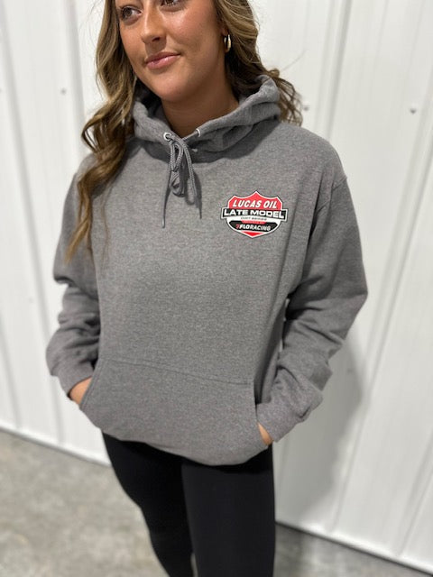 LUCAS OIL - Grey Logo Hoodie