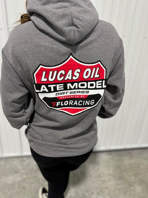 LUCAS OIL - Grey Logo Hoodie