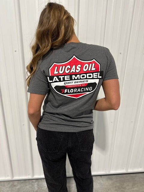 LUCAS OIL - Grey Logo Tee