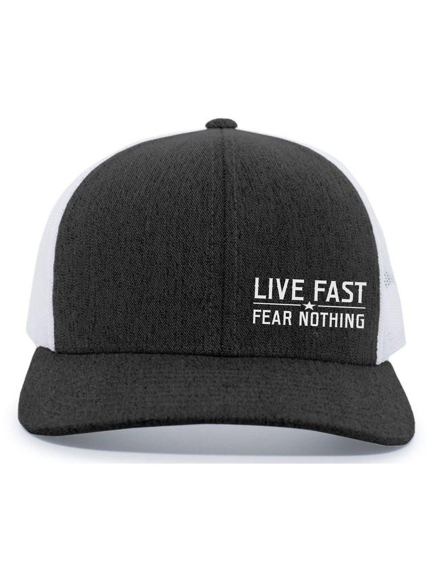 Live Fast Fear Nothing Black Heather / White Snapback