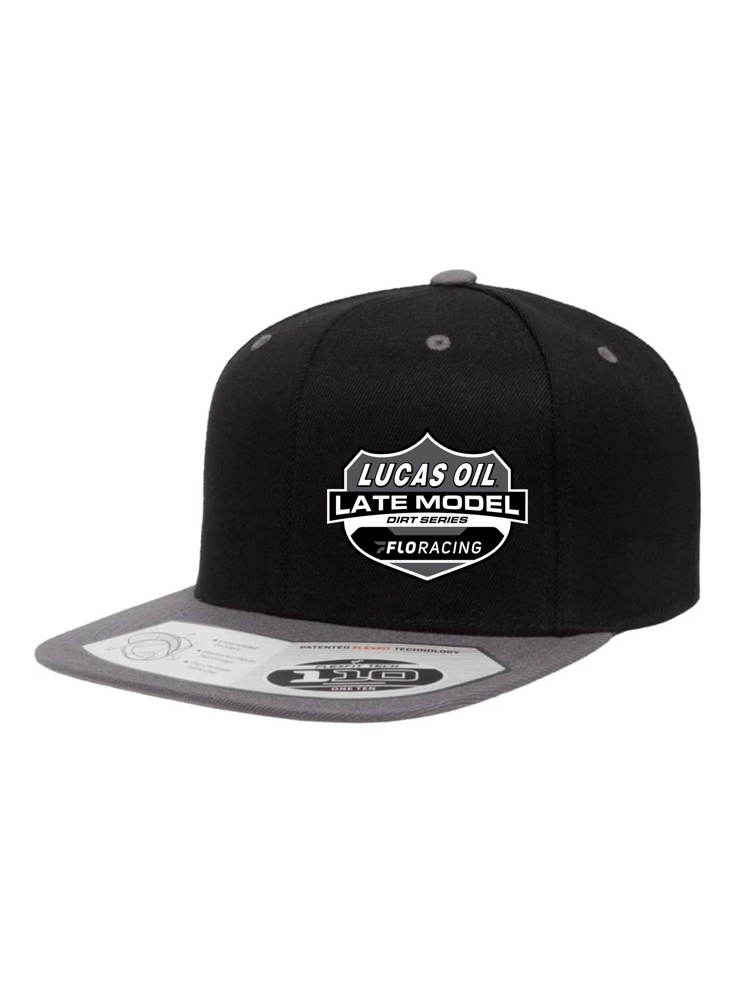LUCAS OIL - Logo 110 Snapback Trucker Hat - Black / Grey