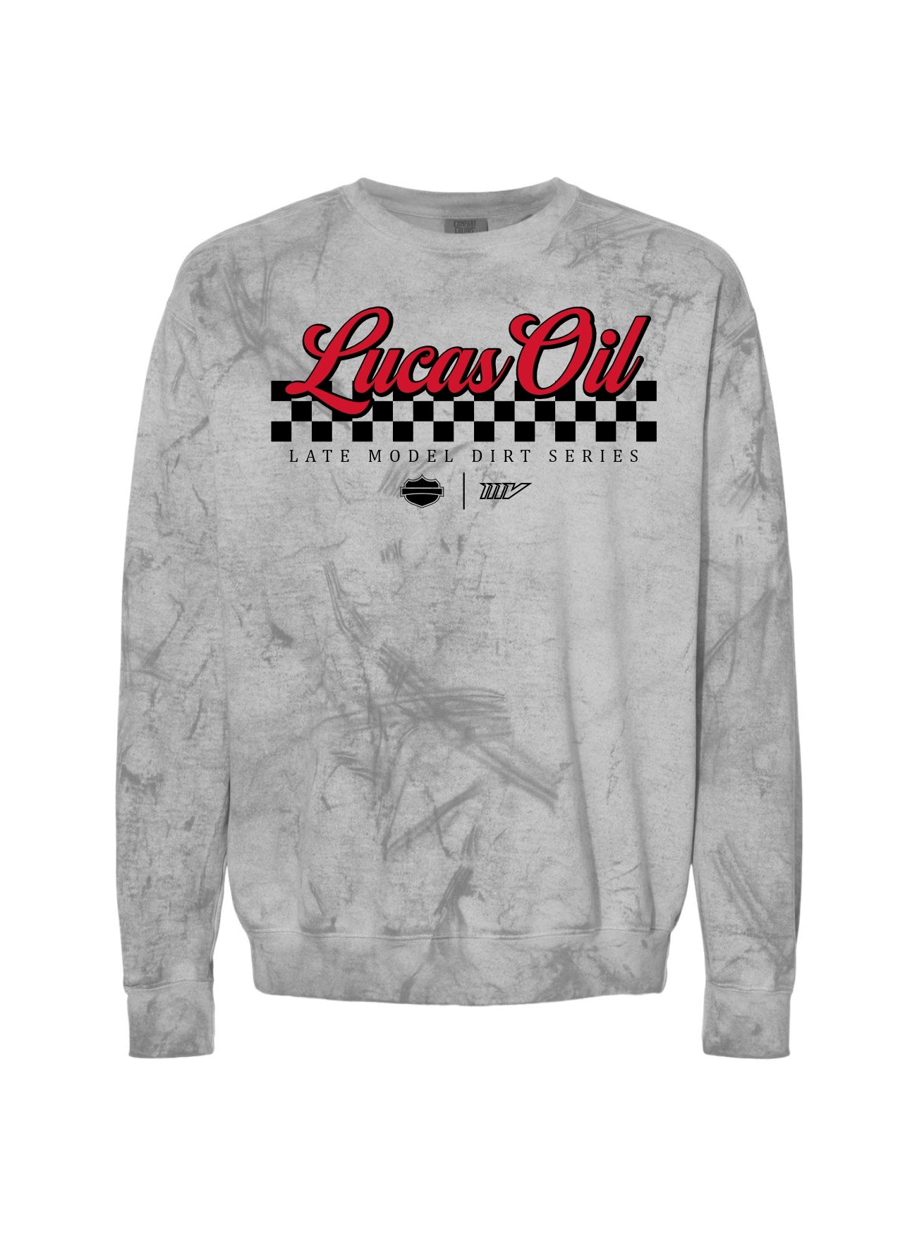 LUCAS OIL - Checkered Stone Ladies Crewneck