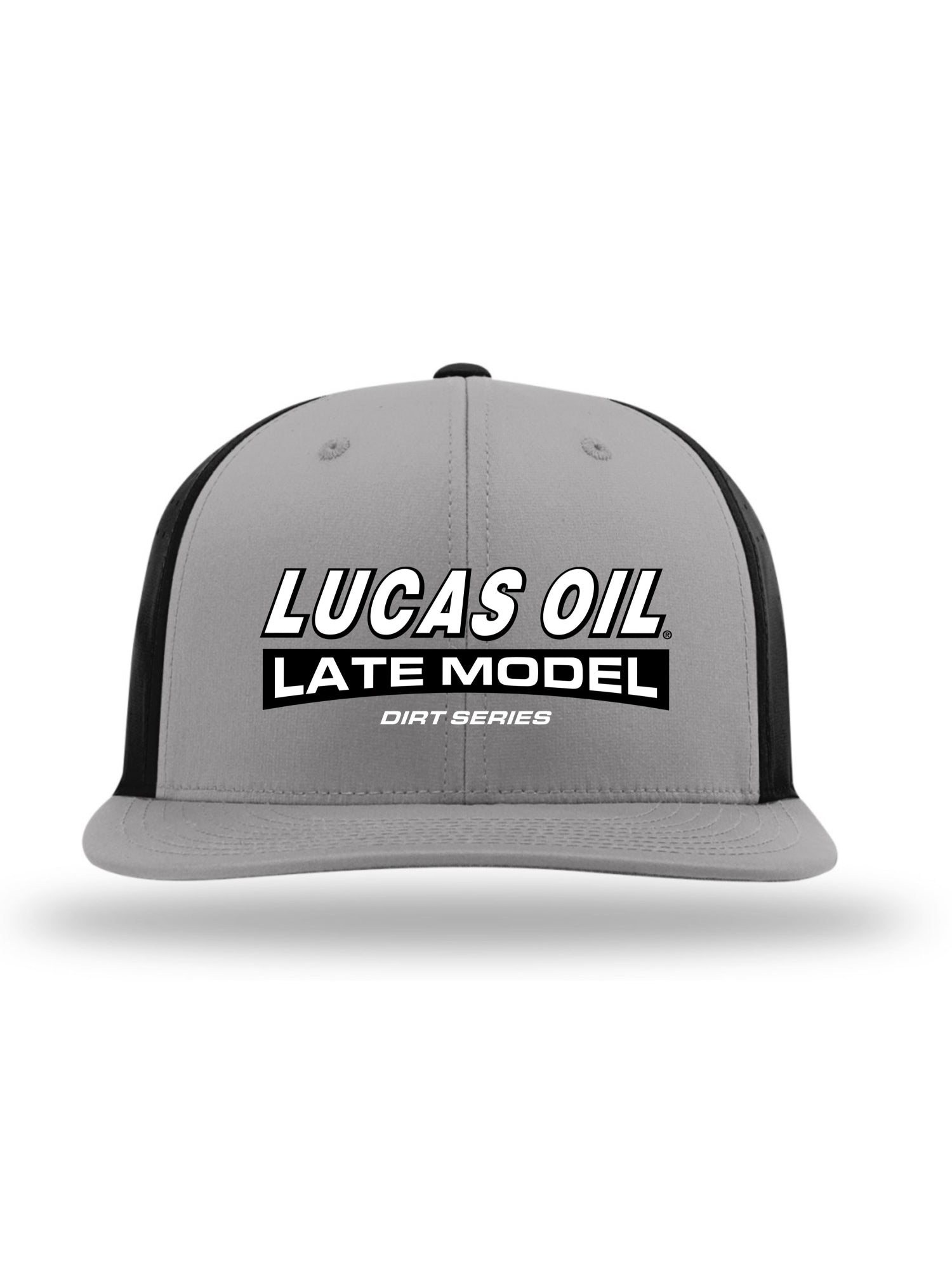 LUCAS OIL - Crew PTS30 Flexfit Flatbill Hat - Black / Grey