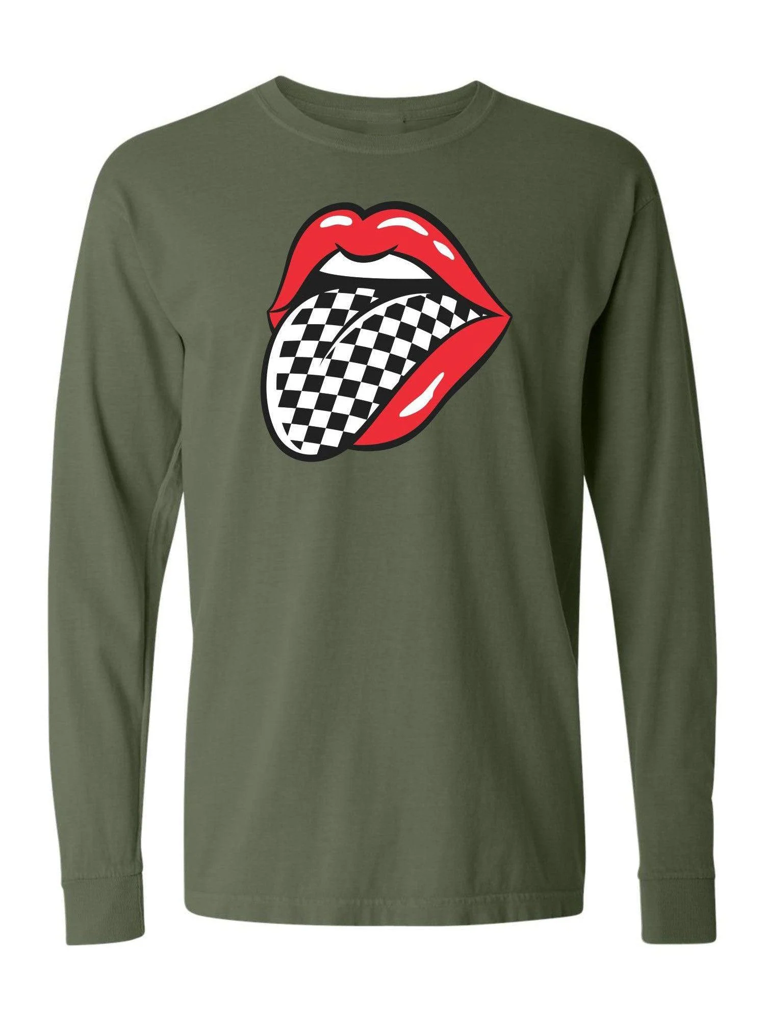 Checkered Tongue Long Sleeve Tee