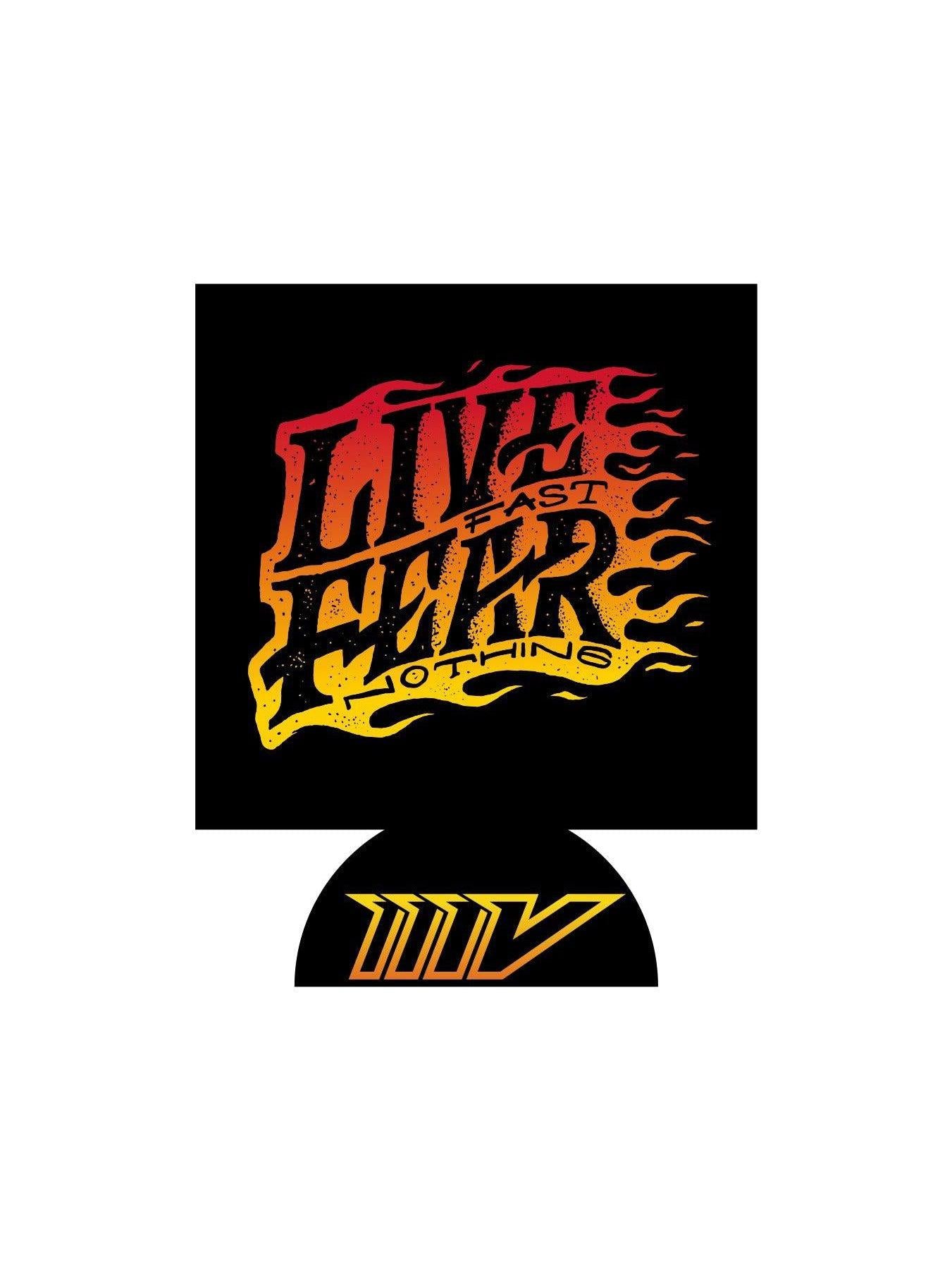 Live Fast Flames Koozie