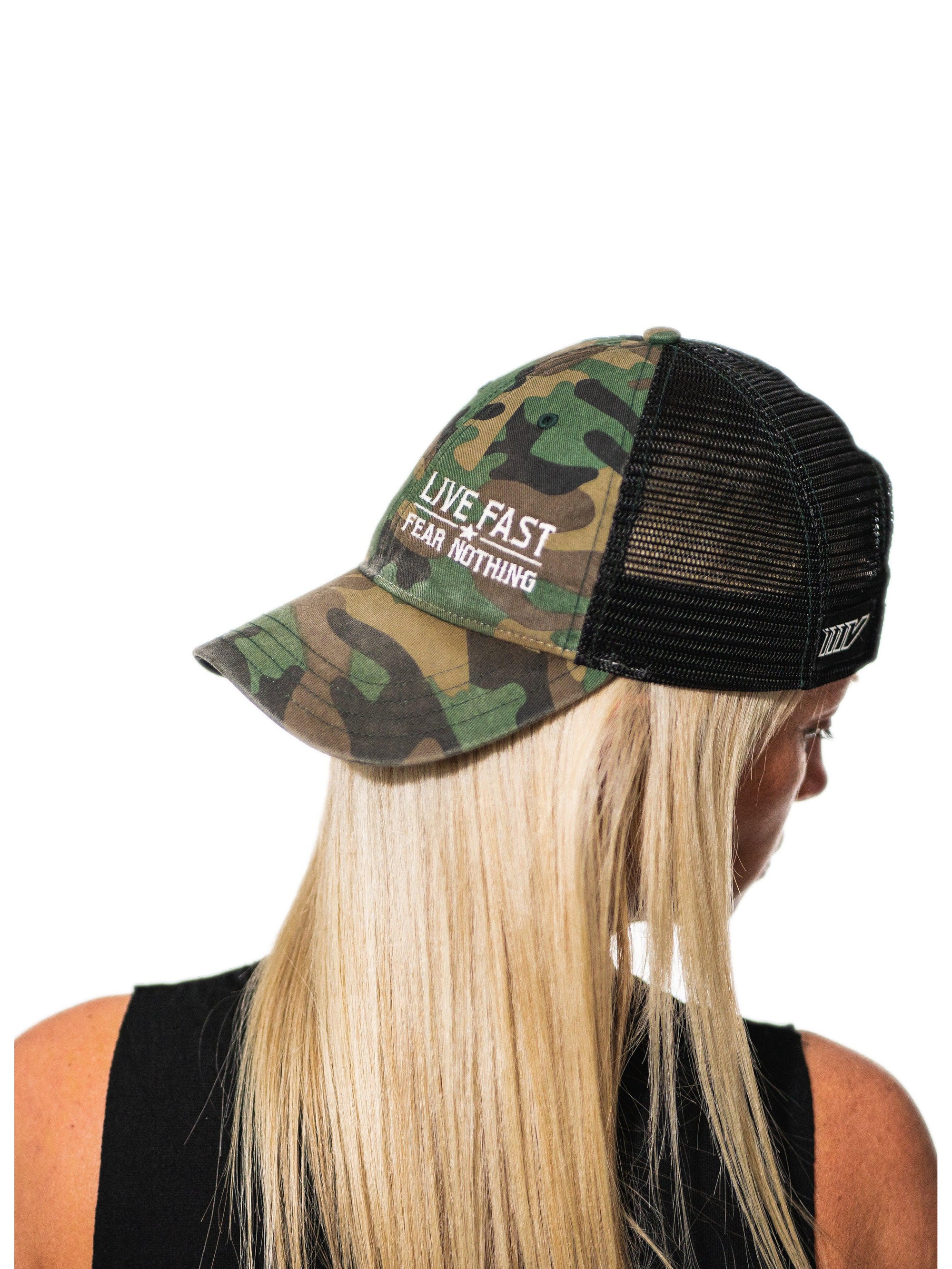 Camo Live Fast Unstructured Snapback