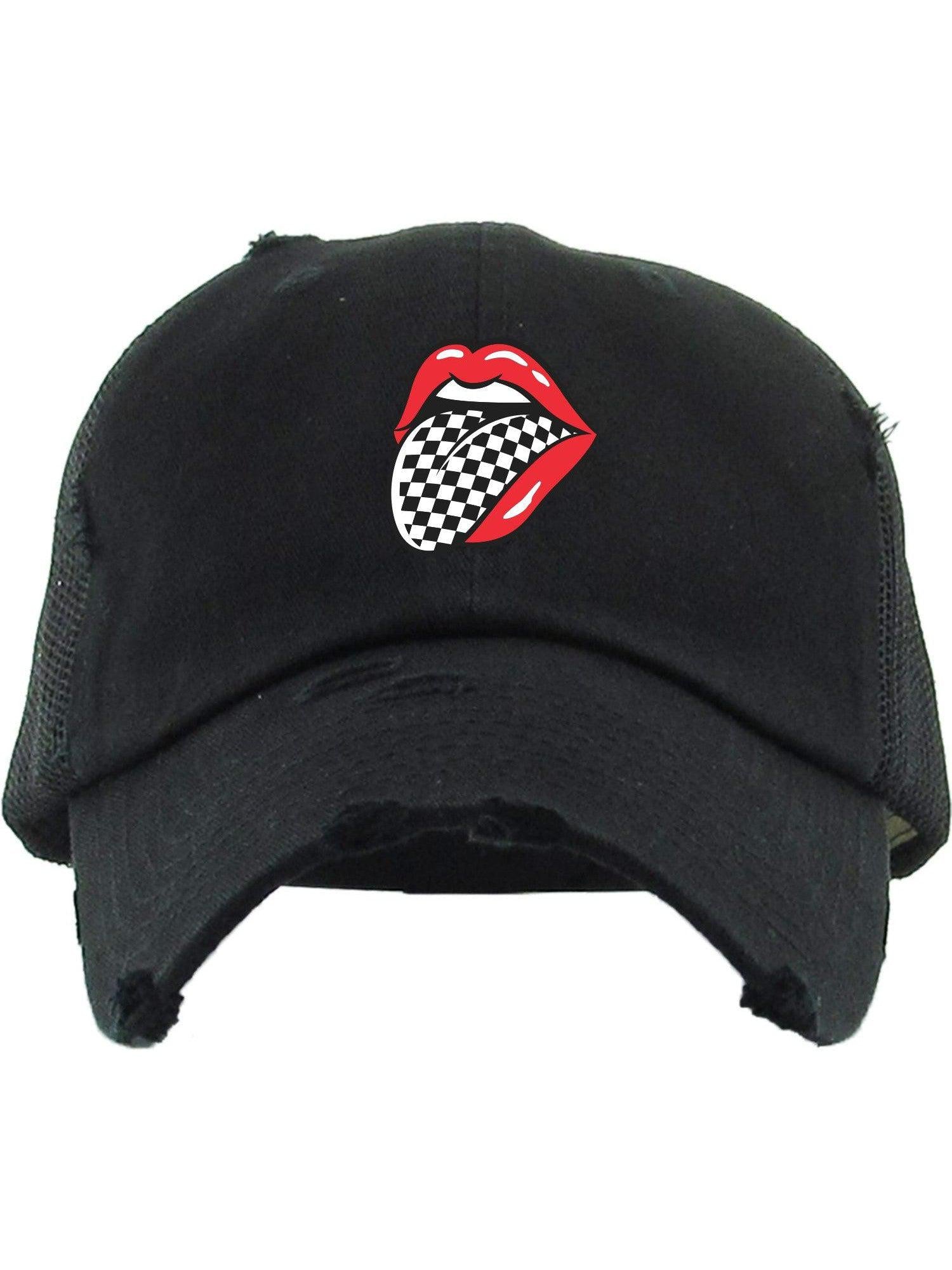 Checkered Tongue Hat