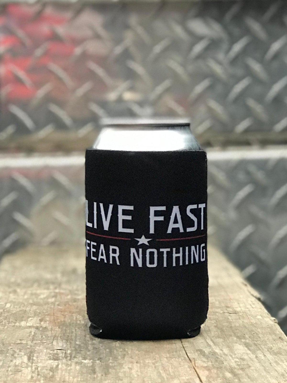 Live Fast Fear Nothing Koozie
